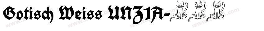 Gotisch Weiss UNZ1A字体转换